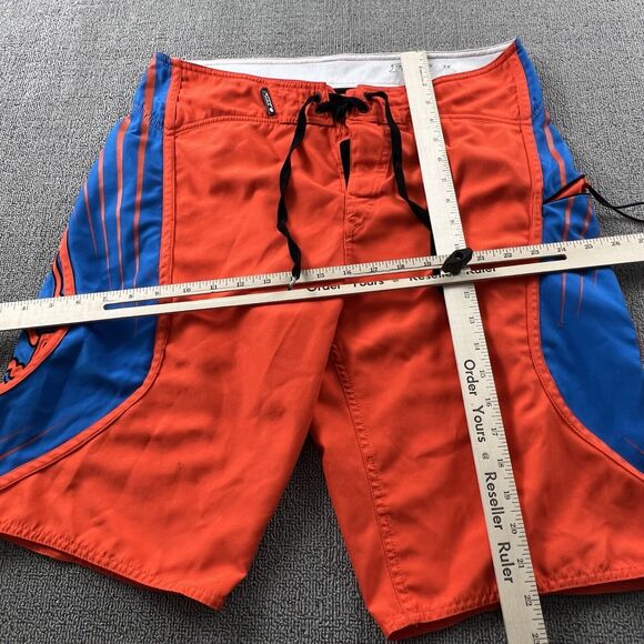 Fox Racing Shorts Adult Size 32 Red Surf Swim Outdoor Active Casual Men's - Picture 12 of 16